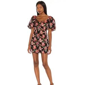 🌹 Floral Puff Sleeve Mini Dress - MINKPINK - Size S